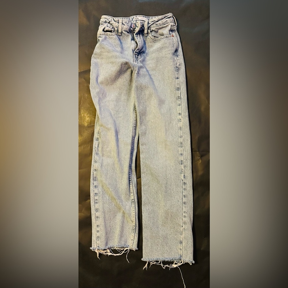 Zara Faded Blue Denim Pants - Picture 1 of 3